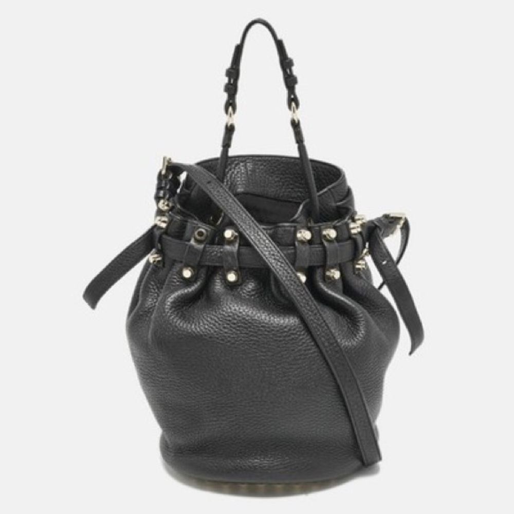 Alexander Wang Diego Bucket Bag with Stud Hardware in Black